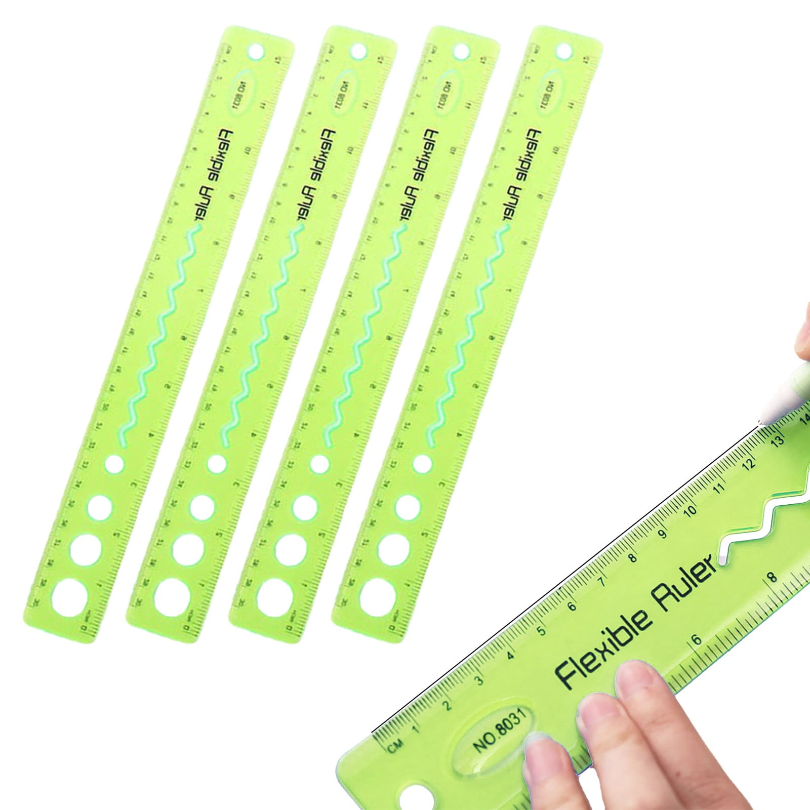 Ewgqwb Promotion Rulers For Kids Student Soft Bendable Ruler Flexible ...