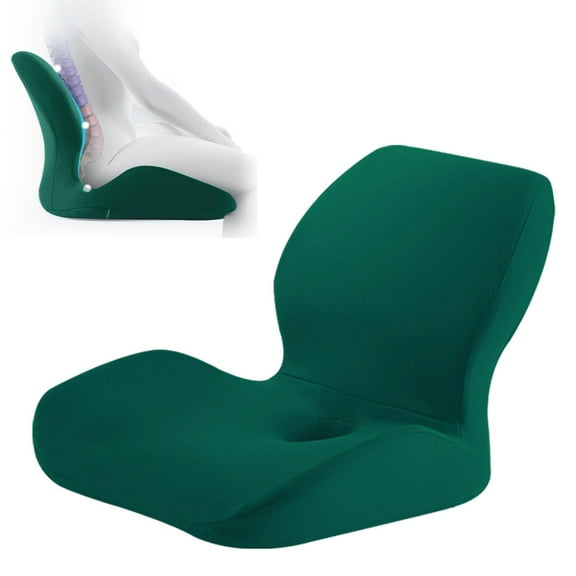 Ewgqwb Work Chair Cushion Butt and Back Support, Car seat Seat Cushion for Tailbone Pain Relief, Seat Cushion for Office Chair (Dark green)
