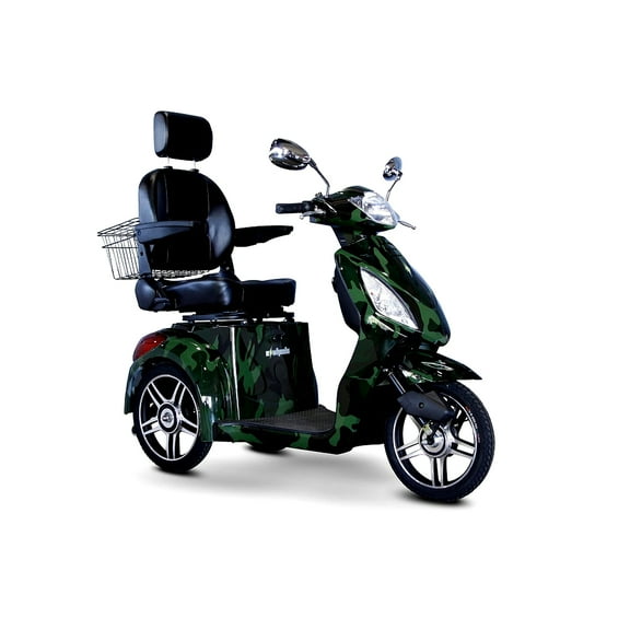 Ewheels EW-36 3-Wheel Electric Senior Mobility Scooter - Camo