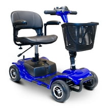Ewheels Ew-M34 Long Range Lightweight 4-Wheel Mobility Blue Scooter