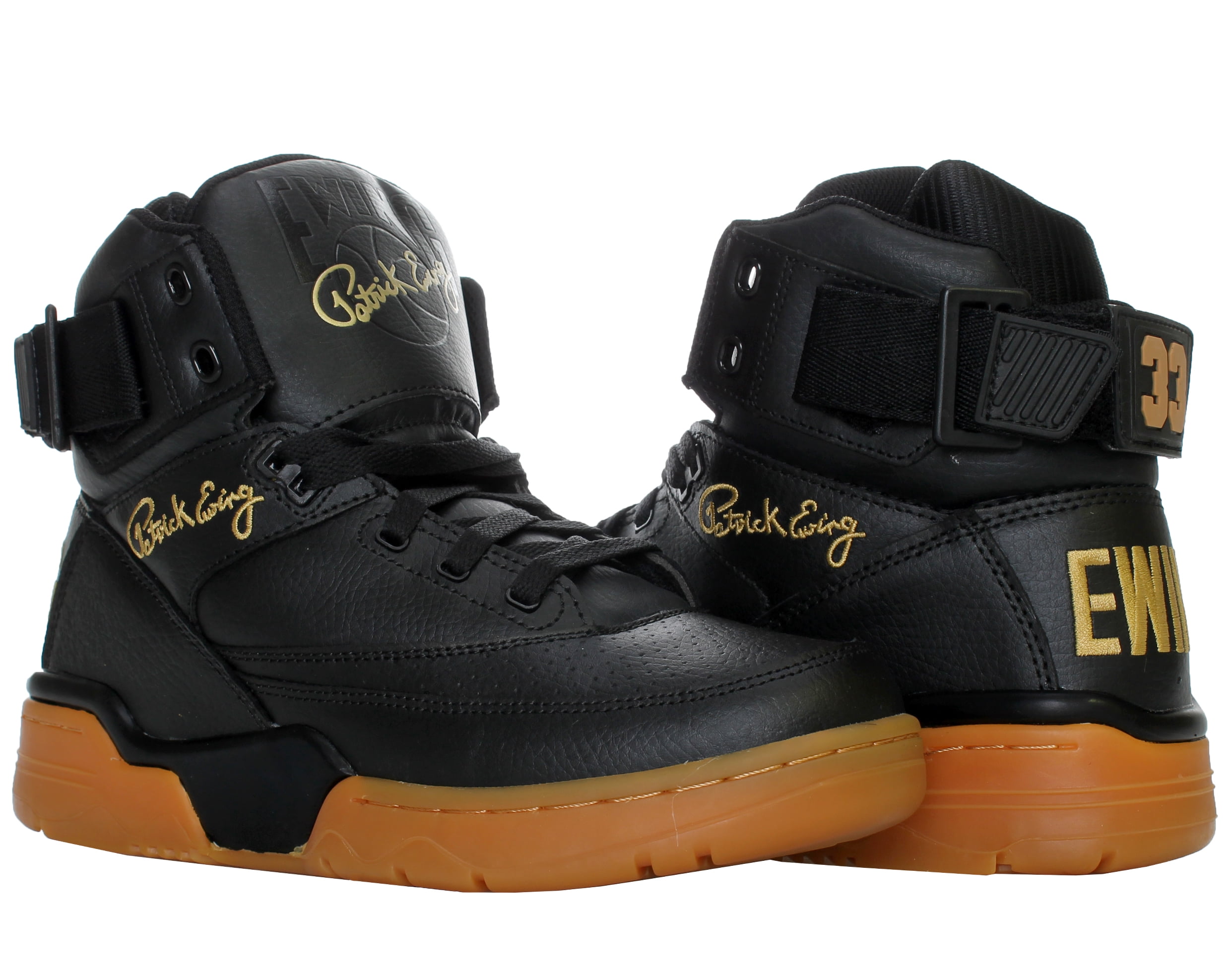 Ewing Athletics Ewing 33 Hi Black/Gum Men's Basketball Shoes 12 ...