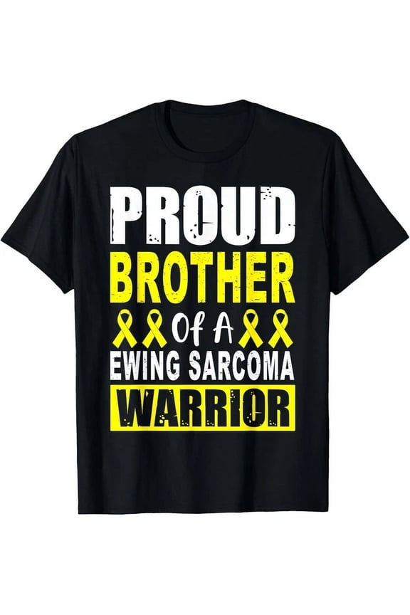 Ewing Sarcoma Awareness Yellow Ribbon Brother Support T-Shirt, Unisex T-Shirt