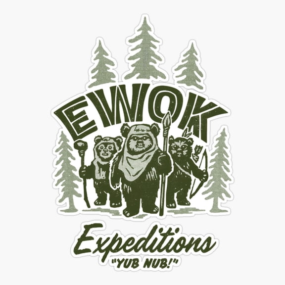 Ewok Endor Wicket Warrior Vinyl Decal Sticker
