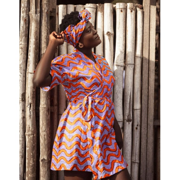 Ewura Wrap Kimono Dress (Short)