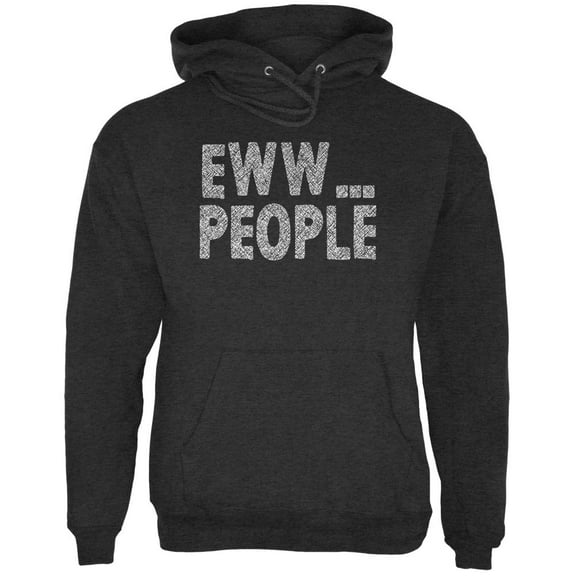 Eww People Funny Antisocial Mens Hoodie Charcoal
