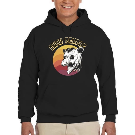 Eww, People. Opossum Hoodie Men -Smartprints Designs, Male 3X-Large