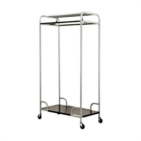 Ex-Cell Kaiser 790-36 CHR 3B 36 in. Single or Double-Sided Garment Rack with Casters, Chrome
