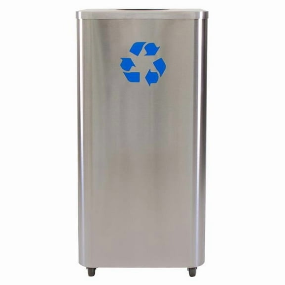 Ex-Cell Kaiser LDR-24 SS 24 gal Liquids Disposal Recycle Companion Receptacle - Stainless Steel with Casters