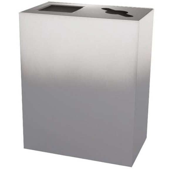 Ex-Cell Kaiser RC-GRD2 SMOKE 36 gal Gradience Collection Double Stream Indoor Receptacle, Smoke