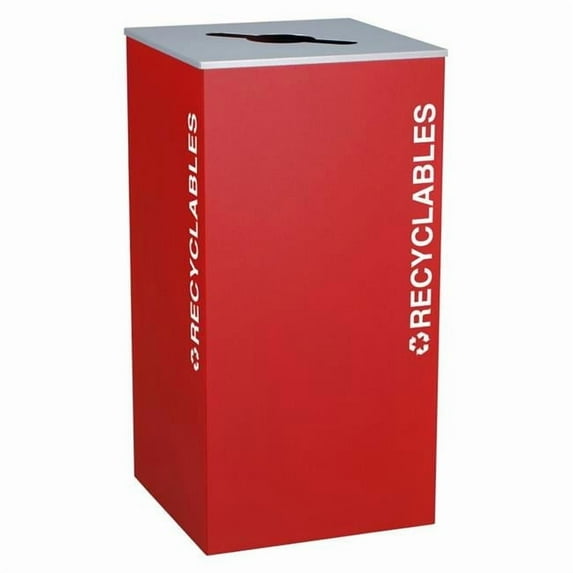 Ex-Cell Kaiser RC-KD36-PL RBX 36 Gallon Plastic Recycling Bin, Ruby