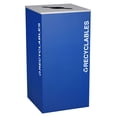 thumbnail image 1 of Ex-Cell Kaiser RC-KD36-R RYX 36 Gallon Square Recycling Receptacle, Royal, 1 of 2