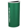 thumbnail image 1 of Ex-Cell Kaiser RC-KDHR-R EGX 8 Gallon Half Round Recycling Receptacle with Recyclables Decal, Emerald Texture, 1 of 1