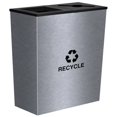 thumbnail image 1 of Ex-Cell Kaiser RC-MTR-2 SS tapered recycling receptacle Two Stream unit- stainless steel finish, 1 of 5