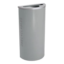 Ex-Cell Kasier RC-KDHR-R BT-HMG 8 gal Kaleidoscope Black Tie Series Half Round Recyclable Bins, Grey