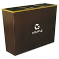 thumbnail image 1 of Ex-Cell Metro Collection Recycling Receptacle, Triple Stream, Steel, 54gal, Brown, 1 of 4