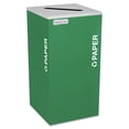 thumbnail image 1 of Ex-Cell RC-KDSQ-P EGX Kaleidoscope Collection 24 Gallon Square Recycling Receptacle - Emerald Green, 1 of 2