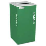 Ex-Cell RC-KDSQ-P EGX Kaleidoscope Collection 24 Gallon Square Recycling Receptacle - Emerald Green