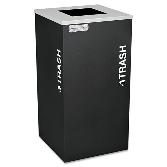 Ex-Cell Kaleidoscope Collection Trash Receptacle, 24 gal, Black