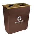 thumbnail image 1 of Ex-Cell RC-MTR-2 HCPR Metro Collection Recycling Receptacle  Double Stream  Steel  36 gal  Brown, 1 of 2
