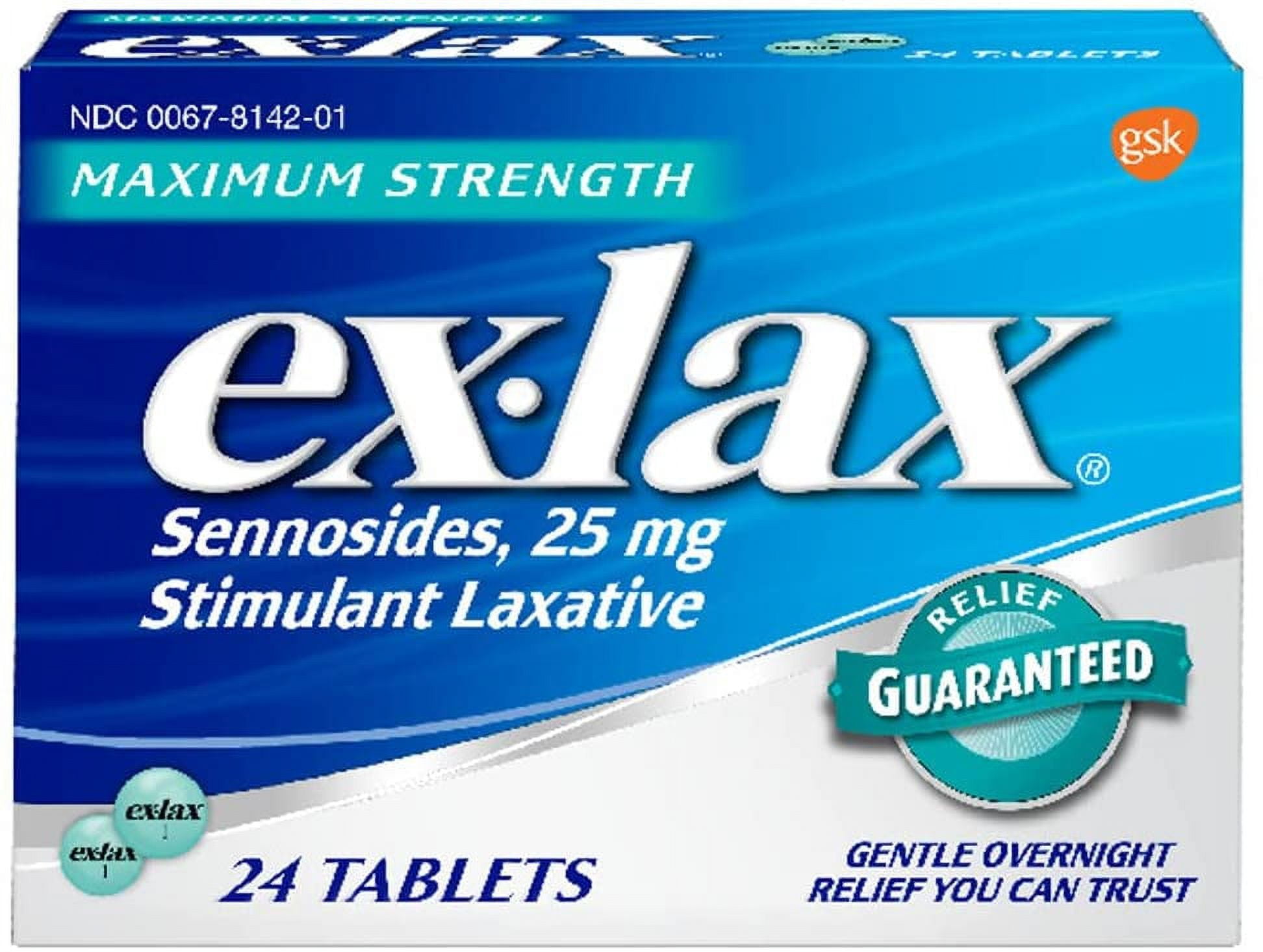 ExLax Maximum Strength Stimulant Laxative Constipation Relief Pills