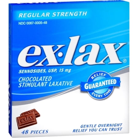 Ex-Lax Pieces Regular Strength 48 Each (Pack of 2)