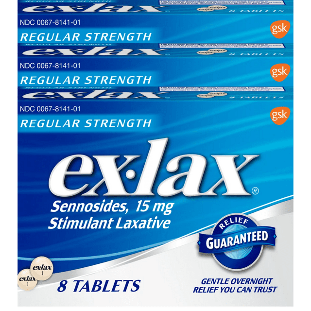 ExLax Regular Strength Stimulant Laxative Constipation Relief Pills