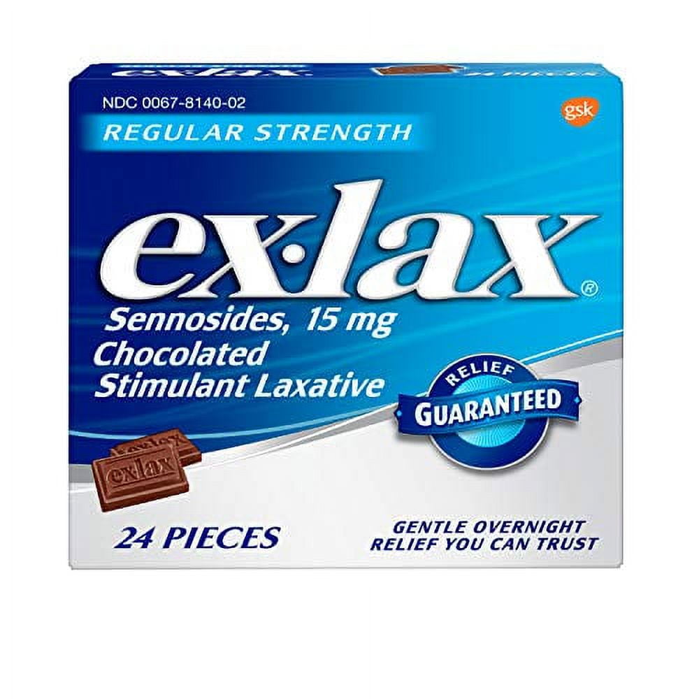 ex-lax Regular Strength Chocolated Stimulant Laxative, 24 Pieces