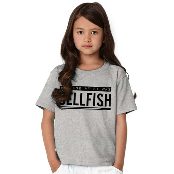 Ex Was Cellfish Selfish Cell Phone Girls Kids T Shirt Tees Teen Brisco Brands L