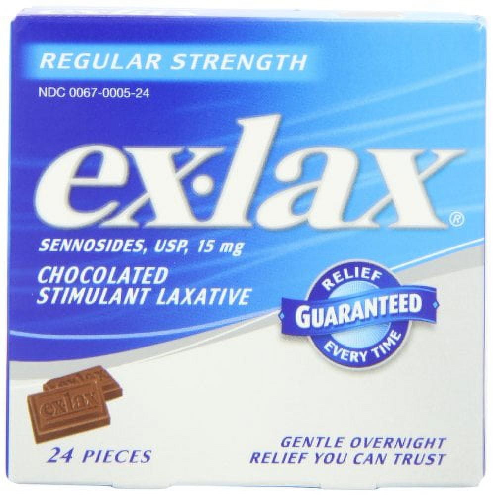 Exlax Regular Strength Chocolated Stimulant Laxative Constipation Relief Pills for Occasional