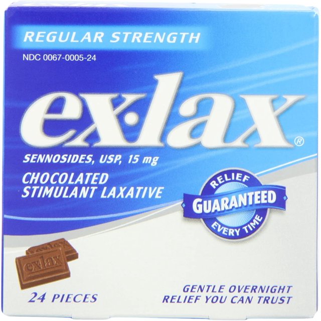 Exlax Regular Strength Chocolated Stimulant Laxative Constipation