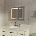 thumbnail image 1 of ExBrite 30" Contemporary Metal Medicine Cabinet with Mirror and LED in Silver, 1 of 11