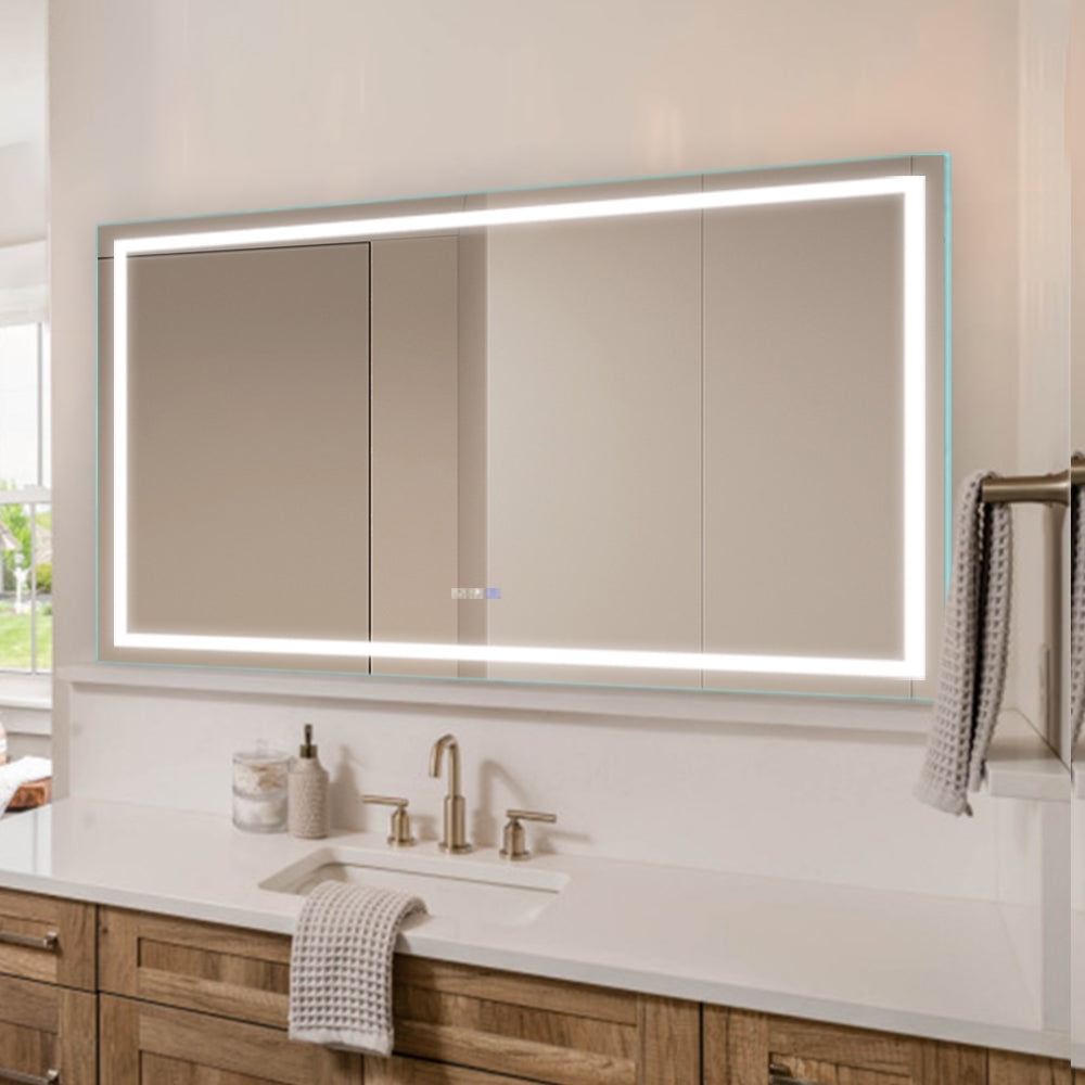ExBrite 60 x 36 inch Frameless LED Single Bathroom Vanity Mirror ...