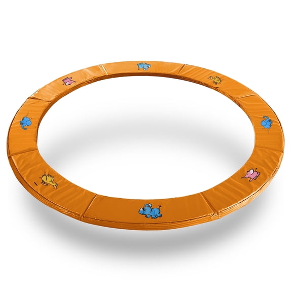 ExacMe Trampoline Safety Pad Round Spring Cover, 10 ft Orange Animal