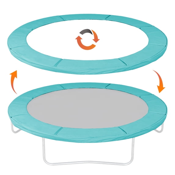 ExacMe Upgraded Double-Sided Trampoline Replacement Pad– Fits 8-16ft, No Pole Holes, Durable Spring Cover for Maximum Protection