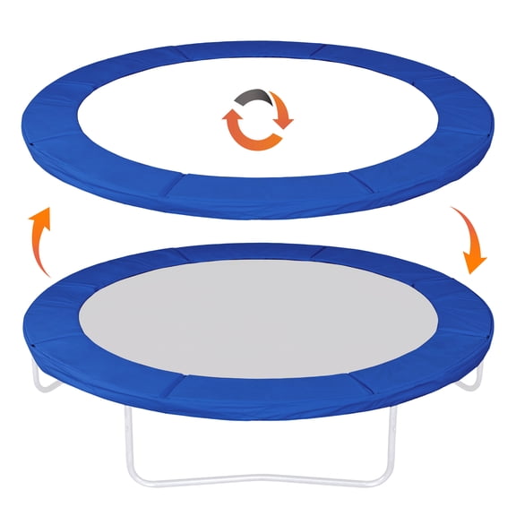 ExacMe Upgraded Double-Sided Trampoline Replacement Pad– Fits 8-16ft, No Pole Holes, Durable Spring Cover for Maximum Protection