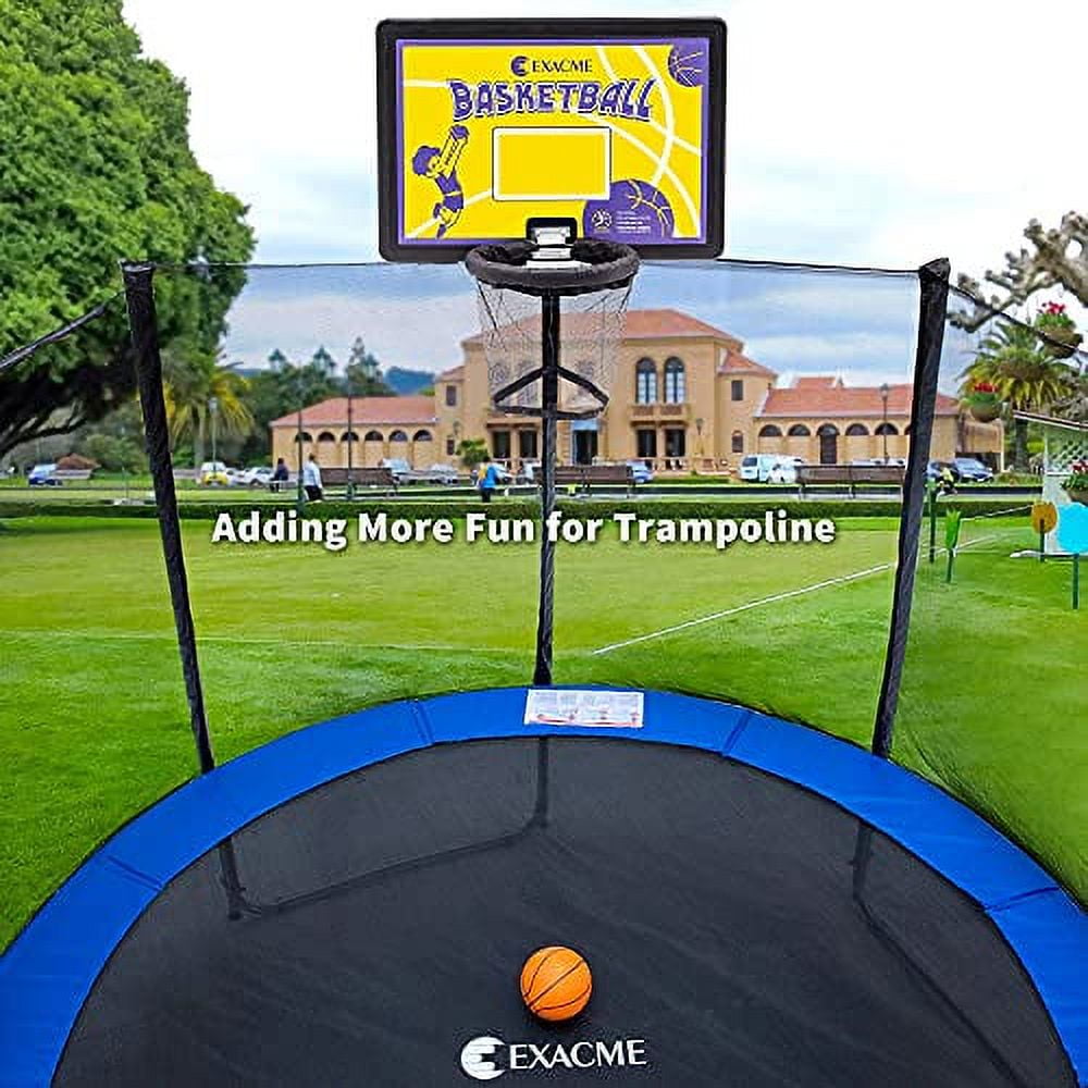 Exacme Large Trampoline Basketball Hoop for Kids, Outdoor Trampoline