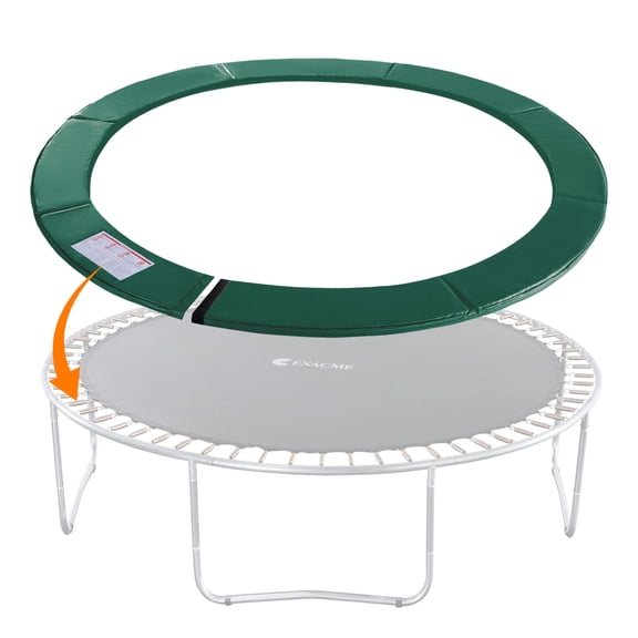 Exacme Opening Design Trampoline Pad Replacement Spring cover 16 15 14 12 10 8 Foot, No Hole for Pole