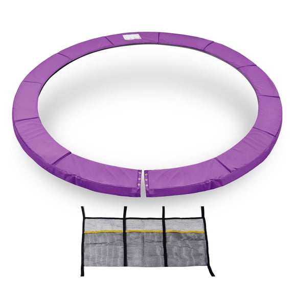 Exacme Premium Thick Round Trampoline Pad with Opening, 12 Foot Safety Spring Cover Replacement (Purple)