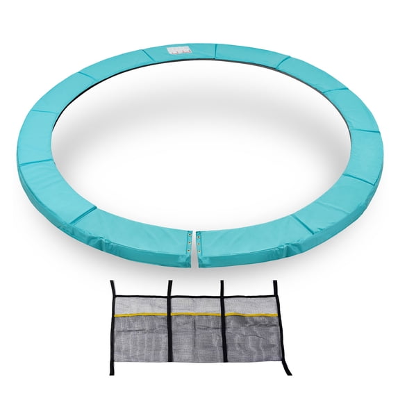 Exacme Premium Thick Round Trampoline Pad with Opening, 13 Foot Safety Spring Cover Replacement (Seafoam Green)