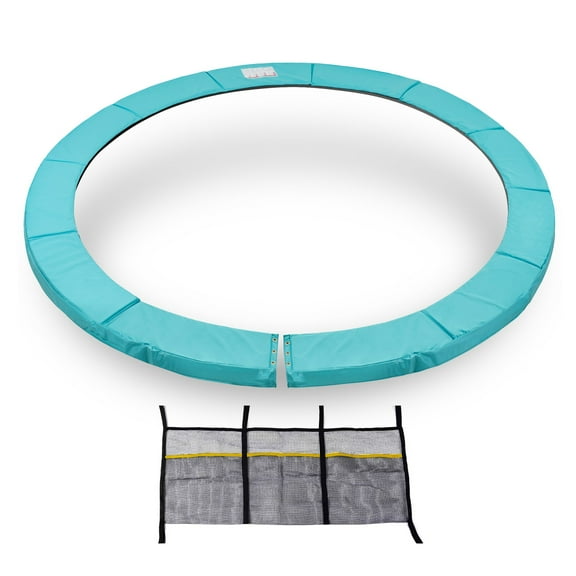 Exacme Premium Thick Round Trampoline Pad with Opening, 14 Foot Safety Spring Cover Replacement (Seafoam Green)