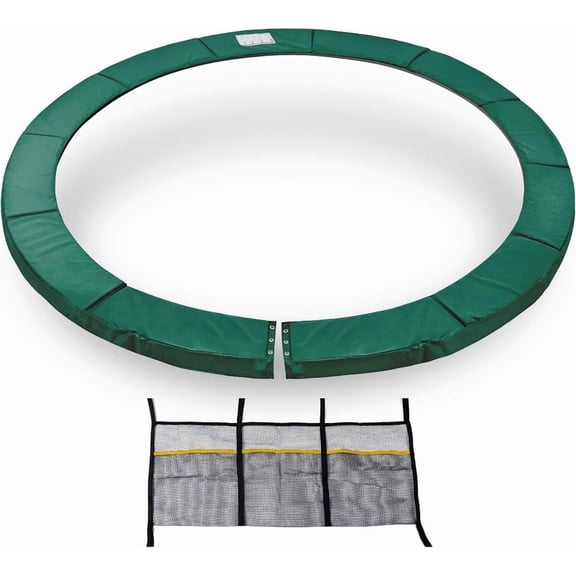 Exacme Premium Thick Round Trampoline Pad with Opening, 8 Foot Safety Spring Cover (Dark Green)