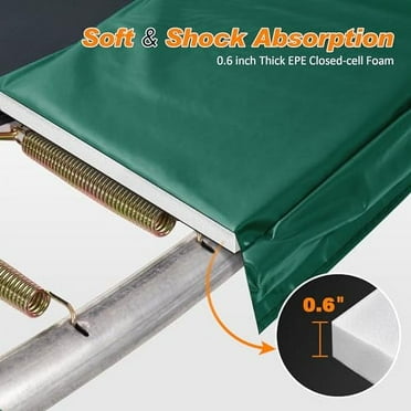Exacme Trampoline Pad Replacement 16 15 14 13 12 10 8 Foot, Waterproof Safety Spring Cover Round Frame Pad, No Hole for Pole