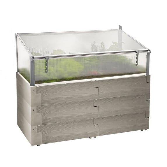 Unbranded Juwel 4 ft. x 2 ft. x 16 in. Aluminum Cold Frame Greenhouse
