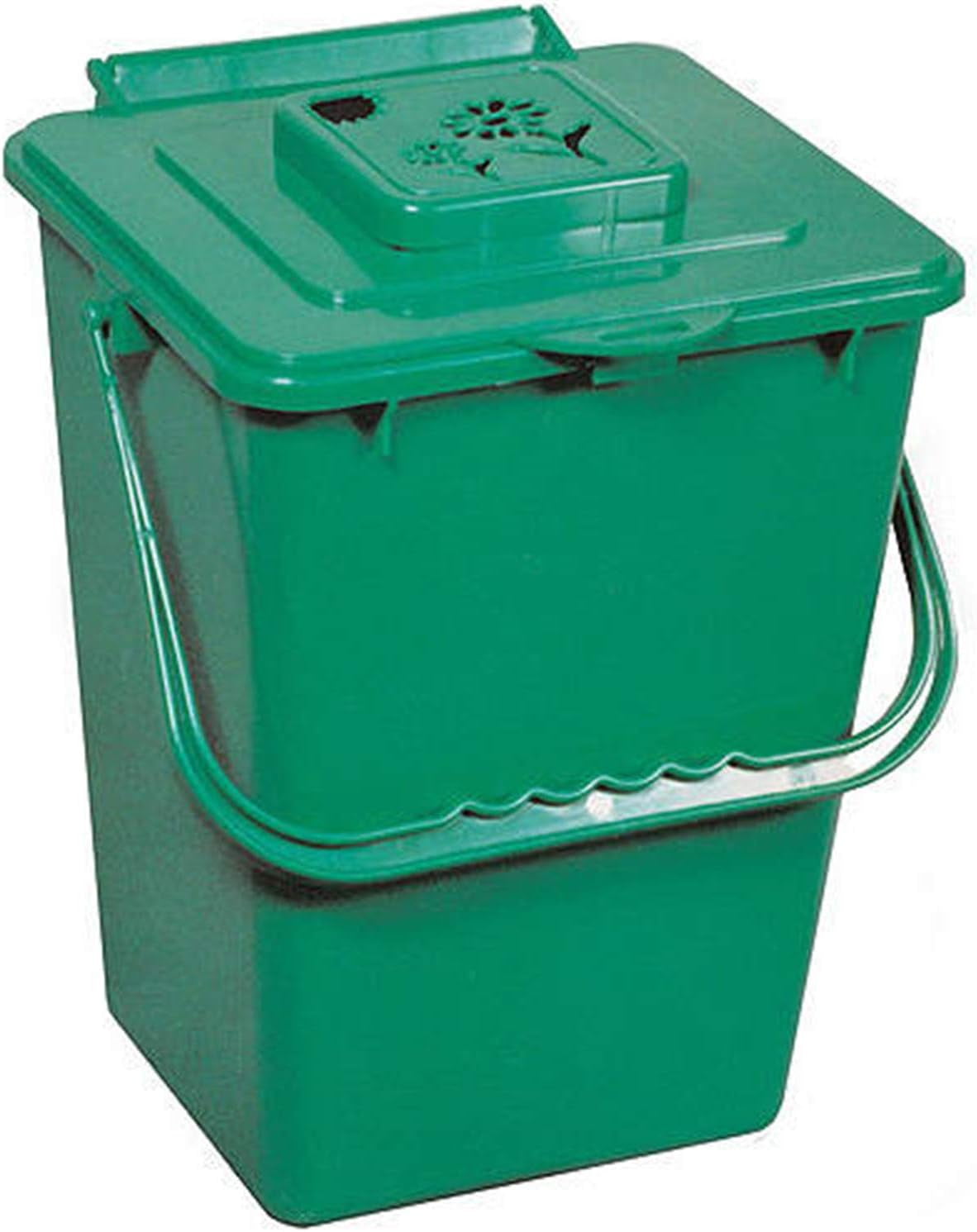 Exaco ECO 2000 Kitchen Compost Pail, 2.4 Gallon, Basic Green