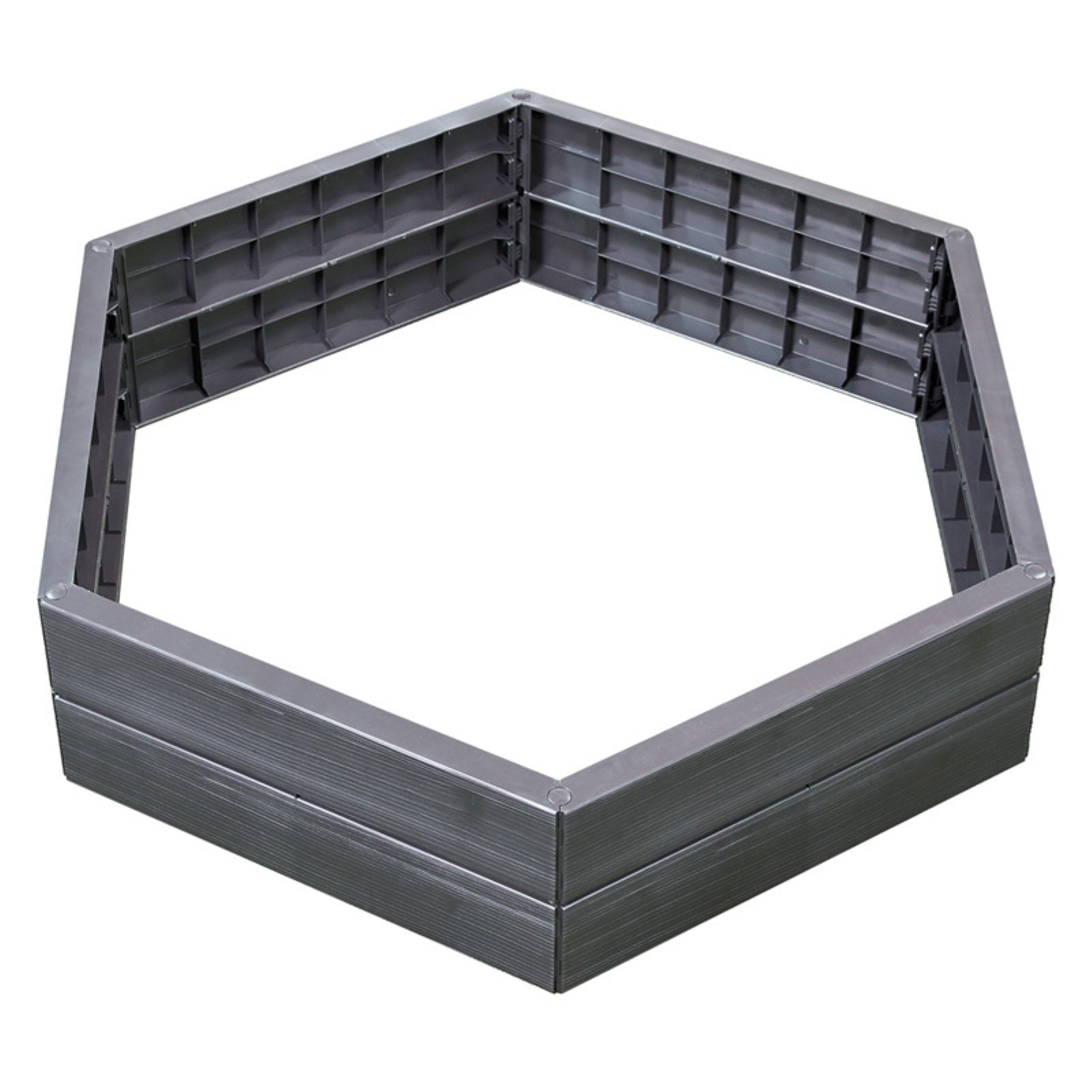 Exaco Hexagonal Raised Garden Bed Planter, 37.5" x 10", 52-gallon capacity