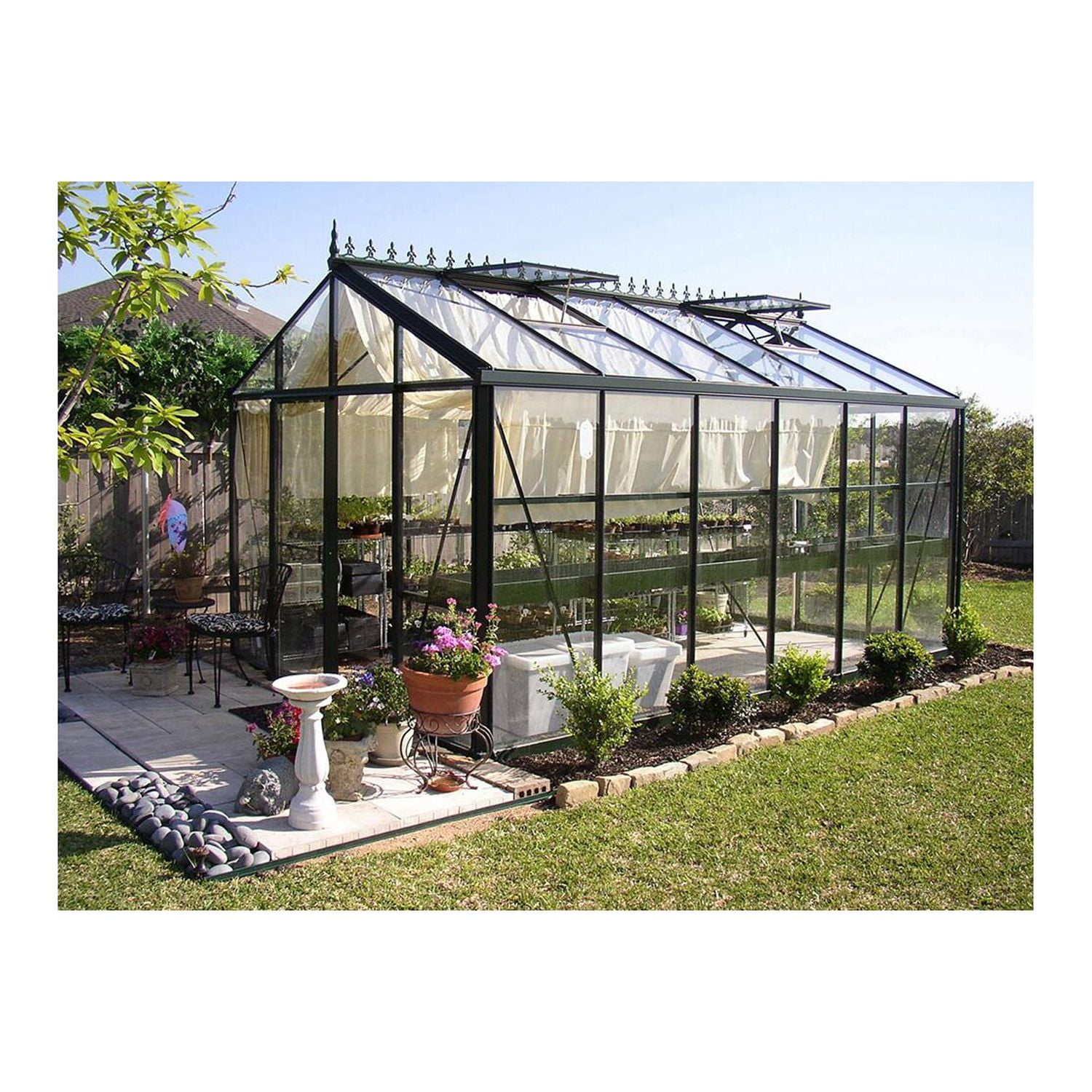 Royal Victorian 10 ft. x 15 ft. Dark Green Aluminum Greenhouse Kit