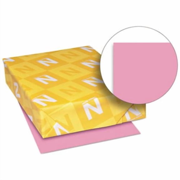 Neenah Paper 26741 8.5 in. x 11 in. 20 lbs Bond Weight Exact Brights Paper - Bright Pink (500/Ream)