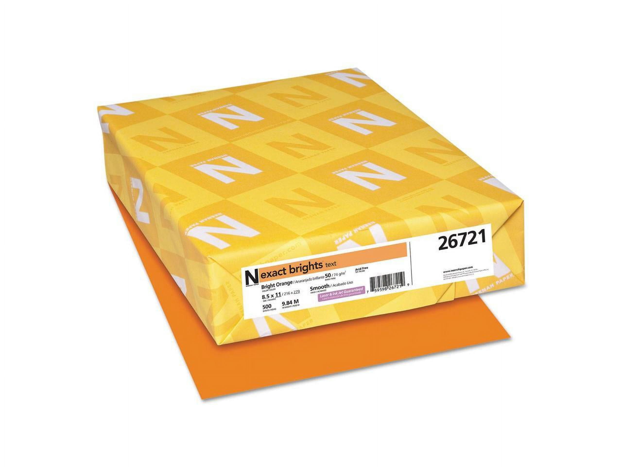 Exact Color Copy Paper, 81/2 x 11 Inches, 20 lbs, Bright Orange, 500