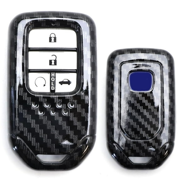 Exact Fit Gloss Metallic Carbon Fiber Pattern Smart Remote Key Fob Shell For Honda Accord Civic Crosstour HRV FIT Odyssey, etc