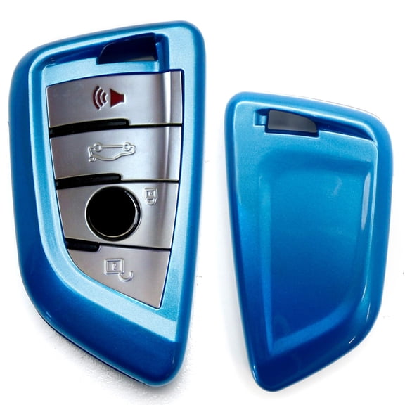Exact Fit Gloss Metallic Sky Blue Smart Remote Key Fob Shell For BMW X1 X4 X5 X6, 5 Series, 7 Series; For Toyota Supra